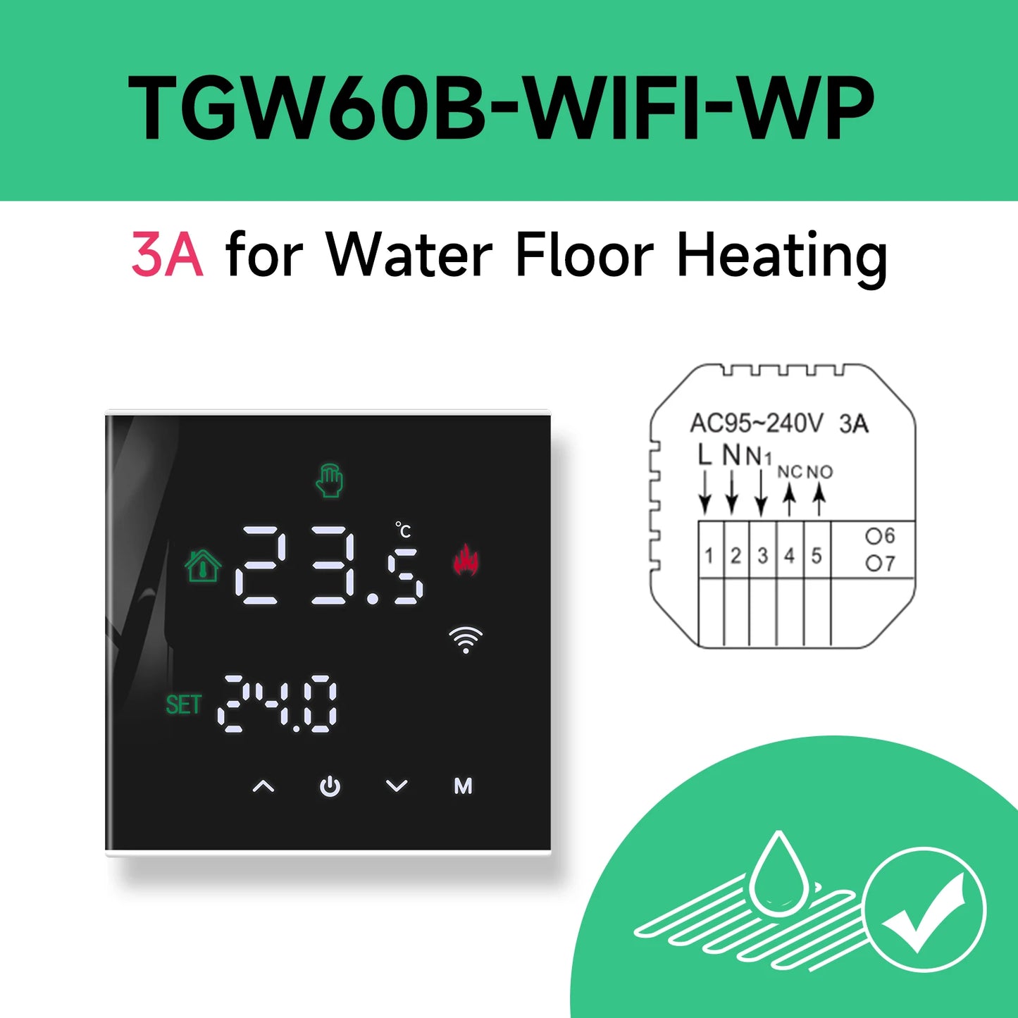 Beok Tuya Smart Home Thermoregulator WIFI Warm Floor Thermostat for Electric Heating Temperature Controller Gas Boiler Yandex
