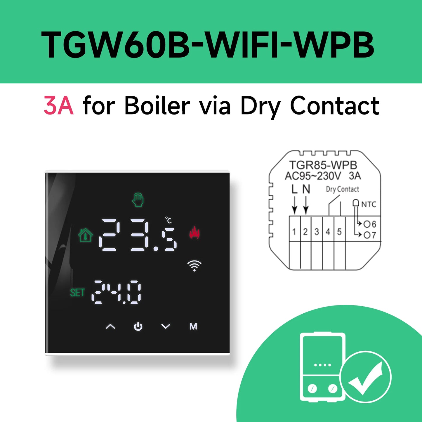 Beok Tuya Smart Home Thermoregulator WIFI Warm Floor Thermostat for Electric Heating Temperature Controller Gas Boiler Yandex
